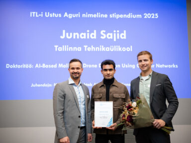 ITL Ustus Agur Scholarship was awarded to TalTech doctoral student Junaid Sajid